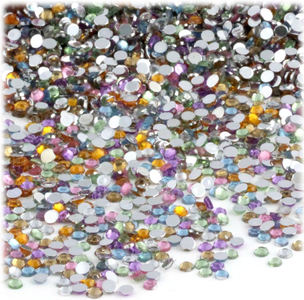 The Crafts Outlet 1,440pc Rhinestones Round 3mm (10ss) Flatback Royal Blue