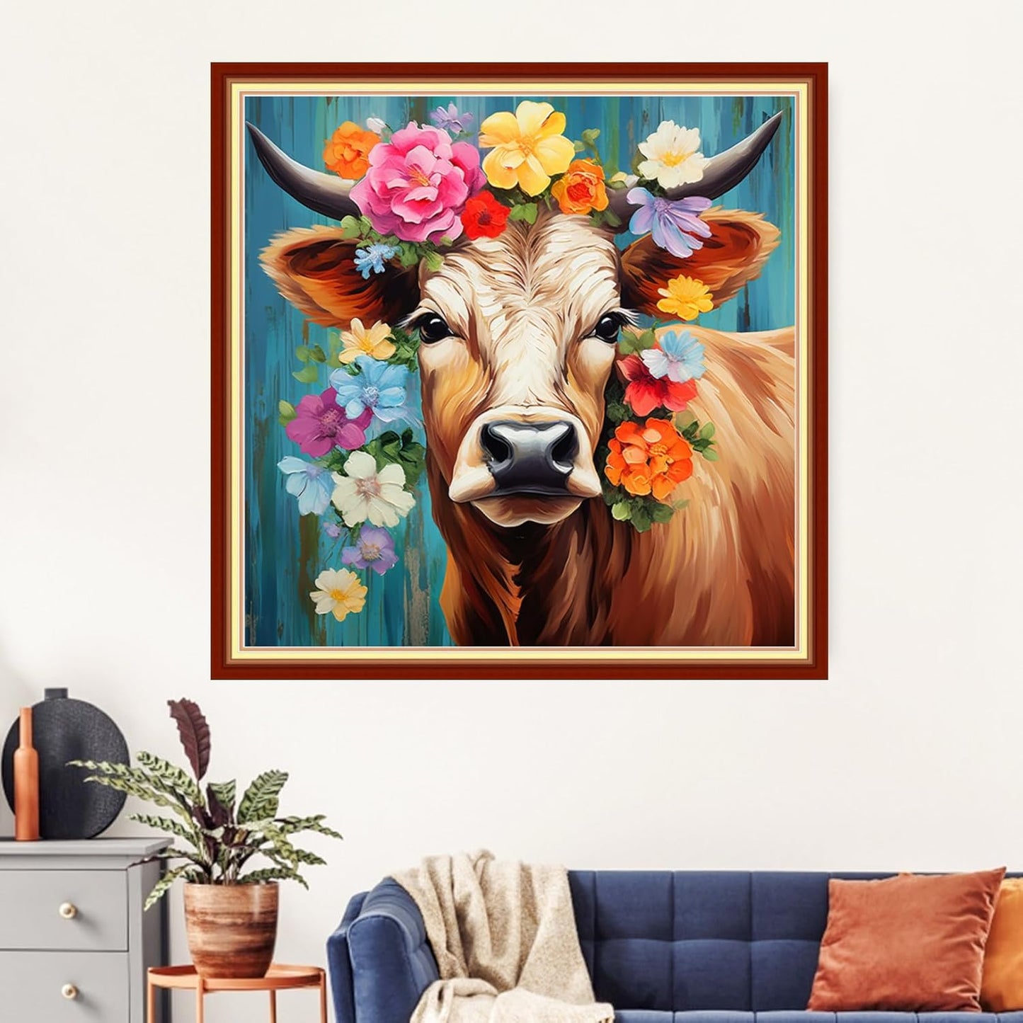 Artvxeay Cross Stitch Kits Stamped Full Range of Embroidery Kits for Beginners Adults 11CT Pattern Stitch Embroidery Kits Needlepoint Kits DIY- (Flower Colored ox 18x18 inch)