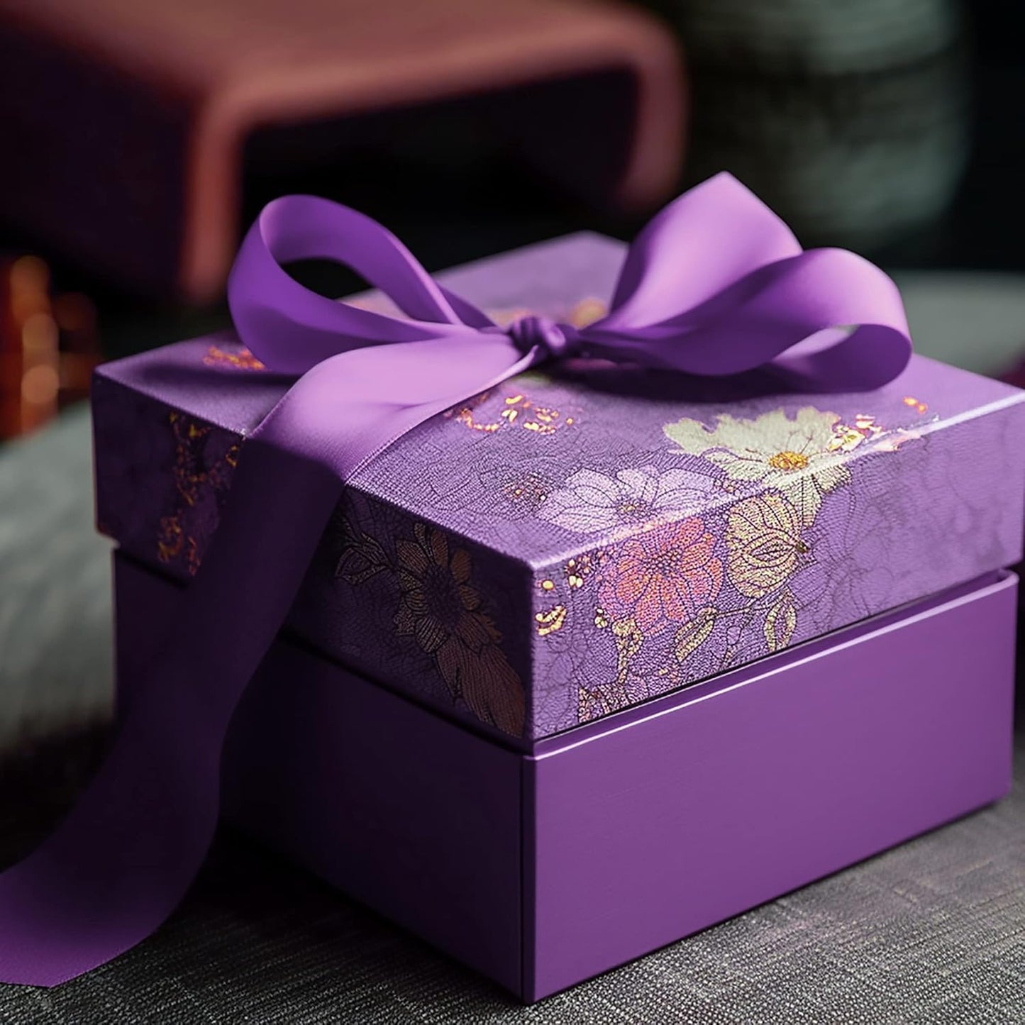 LIUYAXI Purple Double Faced Satin Ribbon, 1" X Continuous 25 Yards, Ribbons Perfect for Gift Wrapping Wedding Bouquet Decor DIY Craft Bow Making & Other Projects