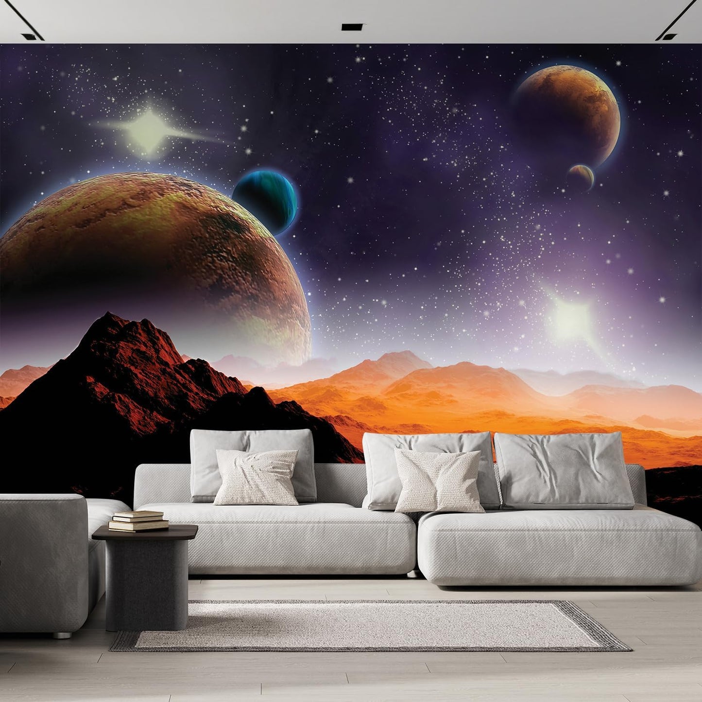 wall26 Peering into a Vibrantly Colored Space Wall Mural, Removable Sticker, Home Decor - 120x144 inches