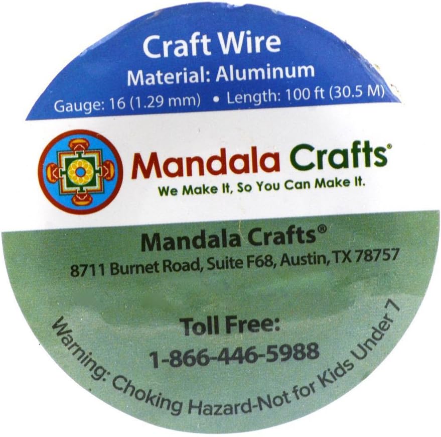 Mandala Crafts 16 Gauge Anodized Aluminum Craft Wire for Jewelry Making - 100 FT Colored Flexible Magenta Wire - Bendable for Bonsai Armature Crafting Sculpting