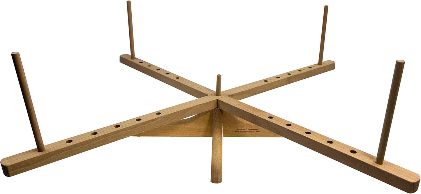 Stanwood Needlecraft Tabletop Amish Style Wooden Yarn Swift 2.5-6 feet