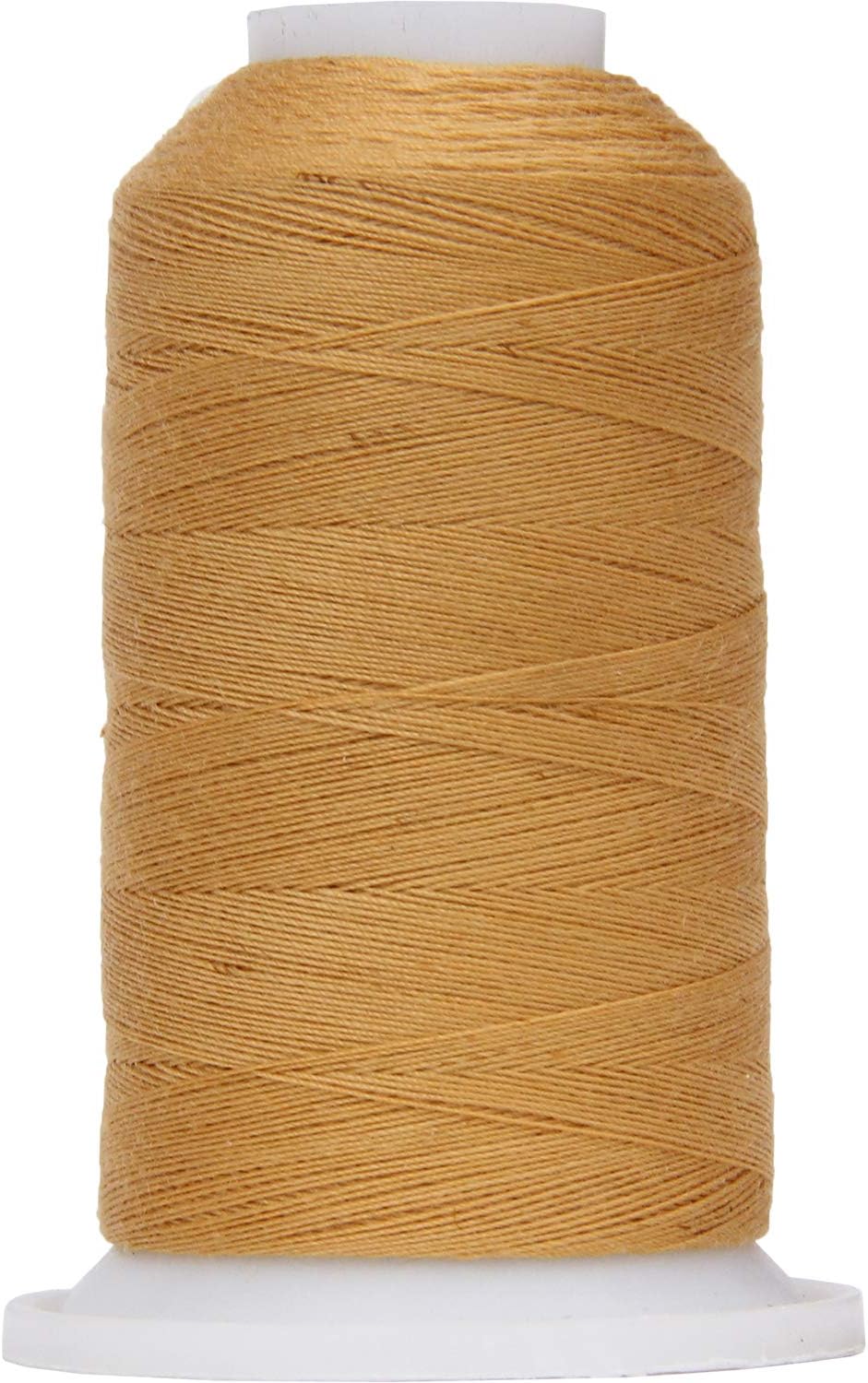 Threadart Polyester All-Purpose Sewing Thread - 600m - 50S/3 - Light Gold