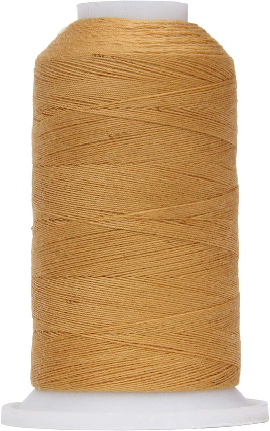 Threadart Polyester All-Purpose Sewing Thread - 600m - 50S/3 - Light Gold