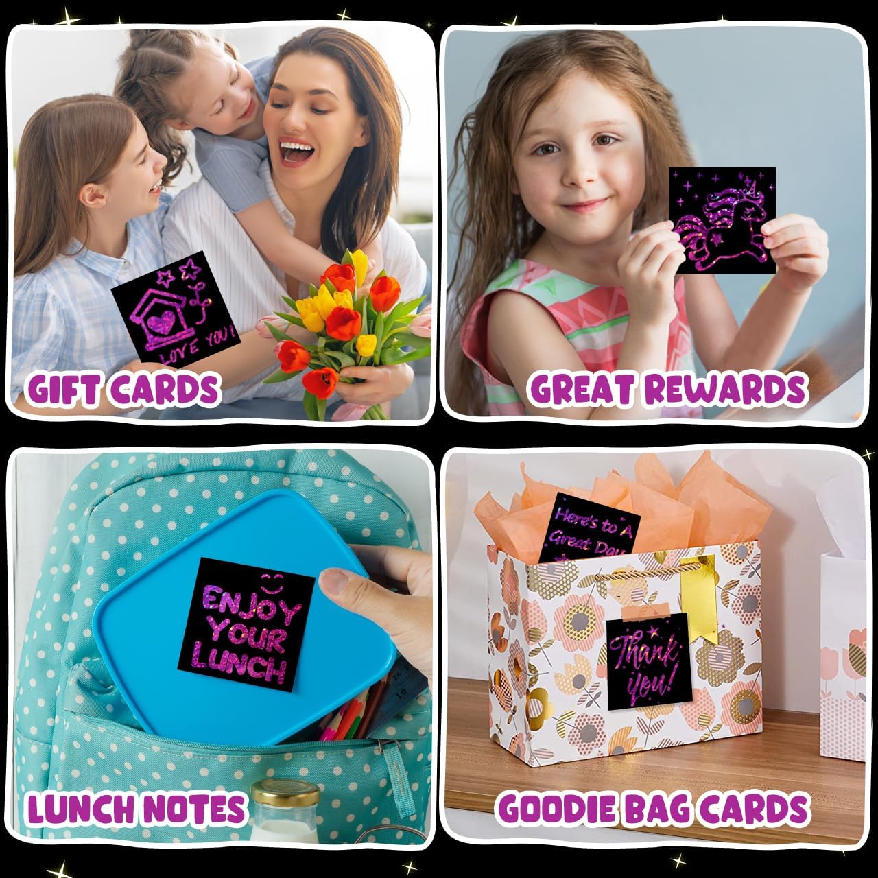 ZMLM 165 Rainbow Scratch Paper Art Crafts Mini Notes Kids Gifts 4 5 6 7 8 9 10 Years Old Girls Boys Students Teens Classroom Prizes School Supplies Birthday Party Travel Toy Activity(Rose)