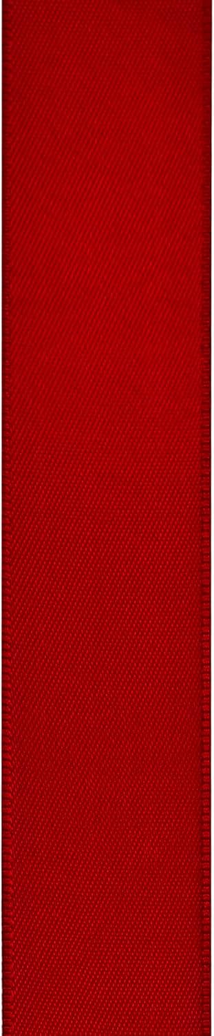 LIUYAXI Red Double Faced Satin Ribbon, 3/8" X Continuous 25 Yards, Ribbons Perfect for Gift Wrapping Bows Bouquet Wedding Decor DIY Craft and More