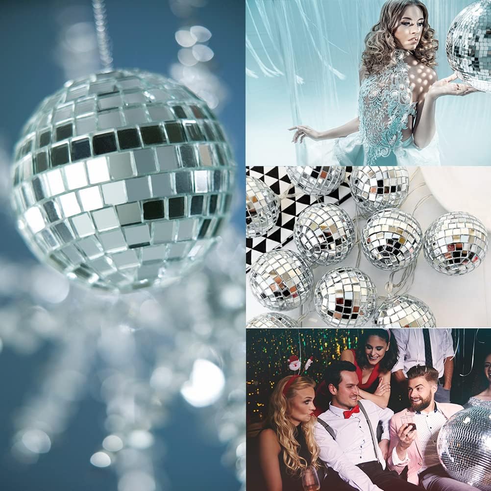 OTYMIOW 12000Pieces Self-Adhesive Mirror Tiles Disco Ball Mirror Tile Square Glass Mosaic Stickers Mini Tile for Craft DIY Glass Tiles Decorations Making (5 x 5 mm Silver)