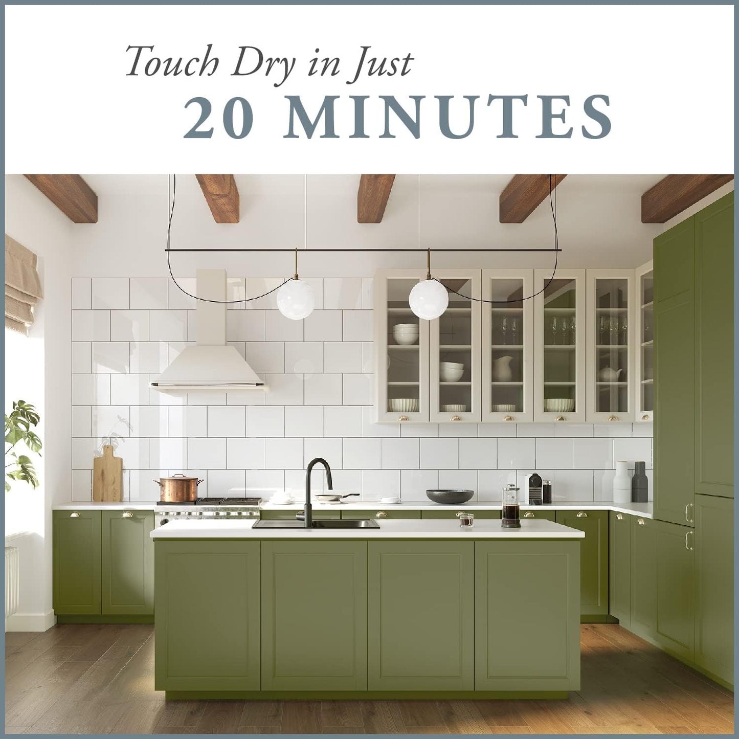 AMY HOWARD AT HOME Chalk-Based One Step Paint for Furniture, Cabinetry, Decor, Finish, and More | No Stripping, Sanding, or Priming | Dark Base | 32 Ounce | English Garden