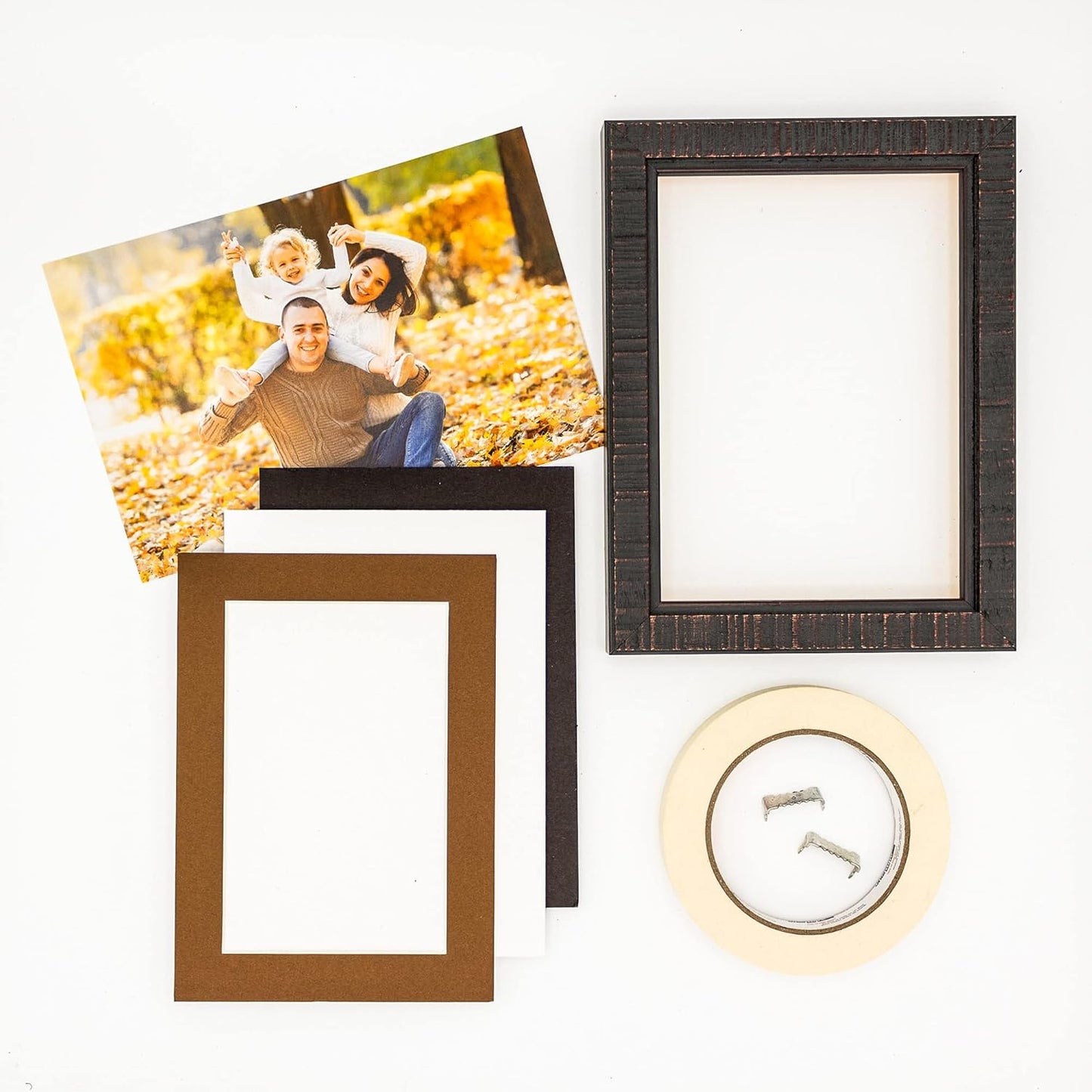 11x14 Mat for 8.5x11 Photo - Precut Aged Oak Brown Picture Matboard for Frames 11 x 14 Inches - Bevel Cut to Display Art 8.5 x 11 Inches - Acid Free Pack of 25 MATS with Backing Boards & Clear Bags