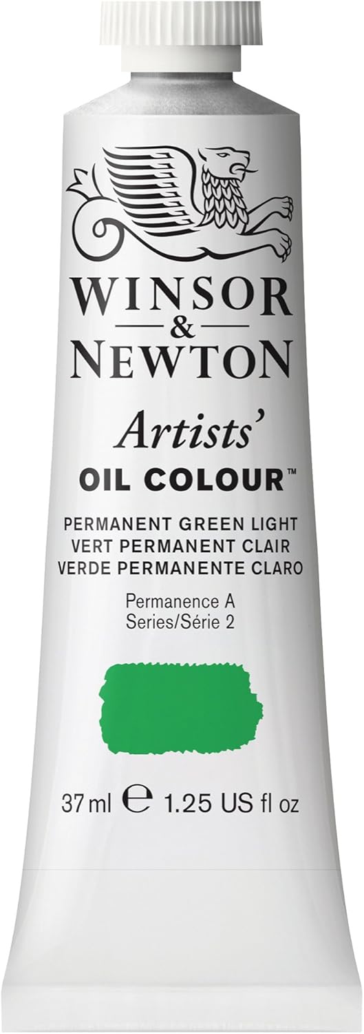 Winsor & Newton Artists' Oil Color, 37ml (1.25 oz) Tube, Permanent Green Light