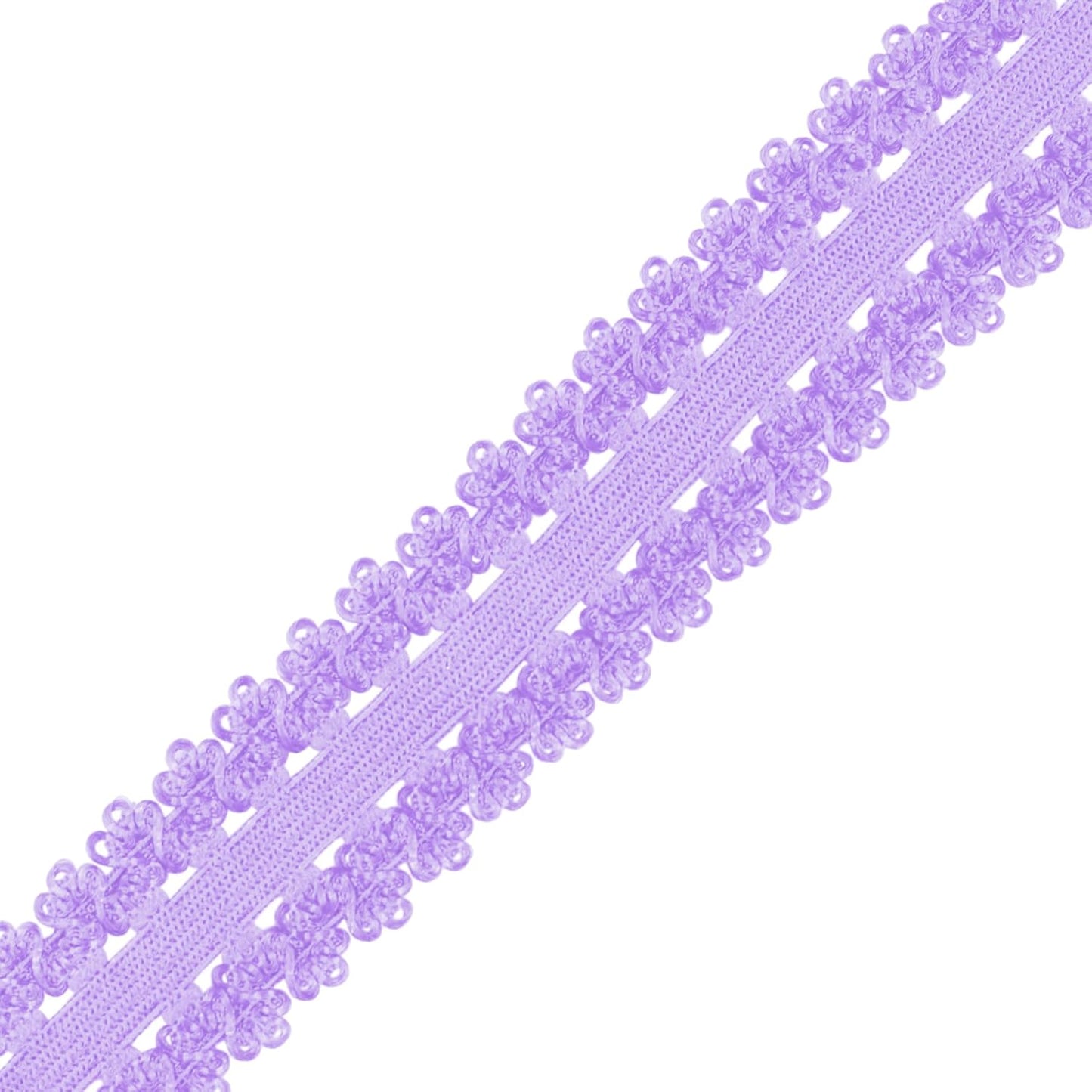 Mandala Crafts Lavender Stretch Lace Soft Elastic Trim Roll - 55 Yards 1 Inch Wide Stretchy Frilly Picot Ribbon for Sewing Lingerie, Headbands, Underwear, and Crafts