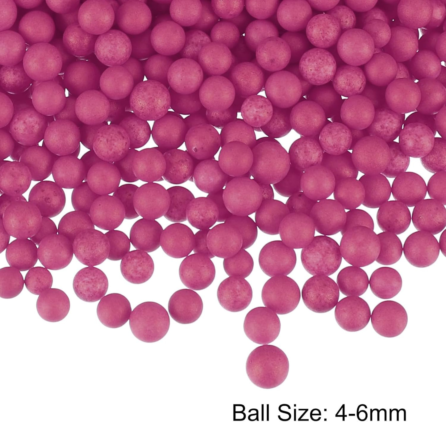 MECCANIXITY Foam Beads Foam Balls 4-6mm for Wedding and Party Decorations, Tiny Packing Balls, Arts DIY Crafts Supplies (Rose Red,1 Pack Approx 5000pcs)