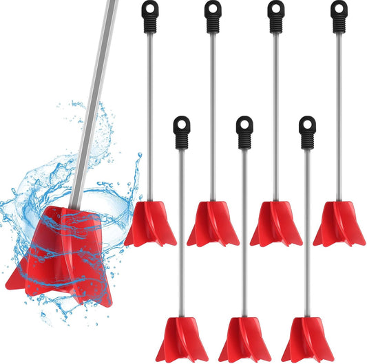 Loosh 8 Pcs 11 Inch Paint Stirrer for Drill, Paint Mixer Attachment, Helix Epoxy Mixer for Concrete Resin Silicone Stirrer Paddle Works with Most Drills