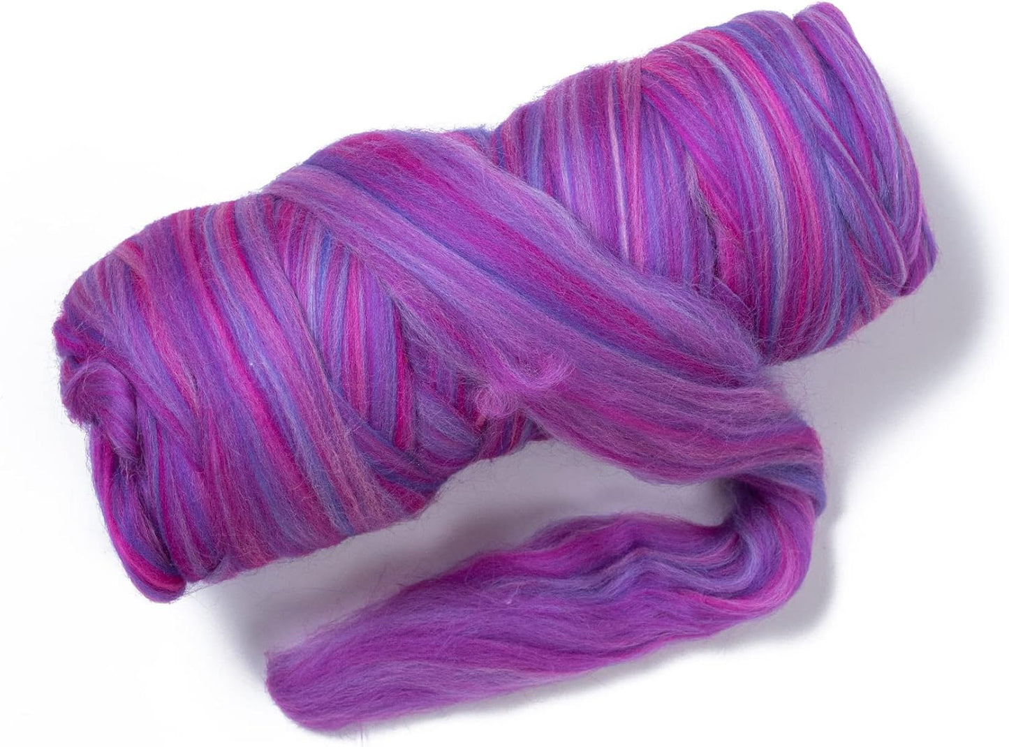 Kondoos Multi Colored Natural Wool roving, 1 lb. Best Wool for Needle Felting, Wet Felting, handcrafts and Spinning. (Candy, 1lb)