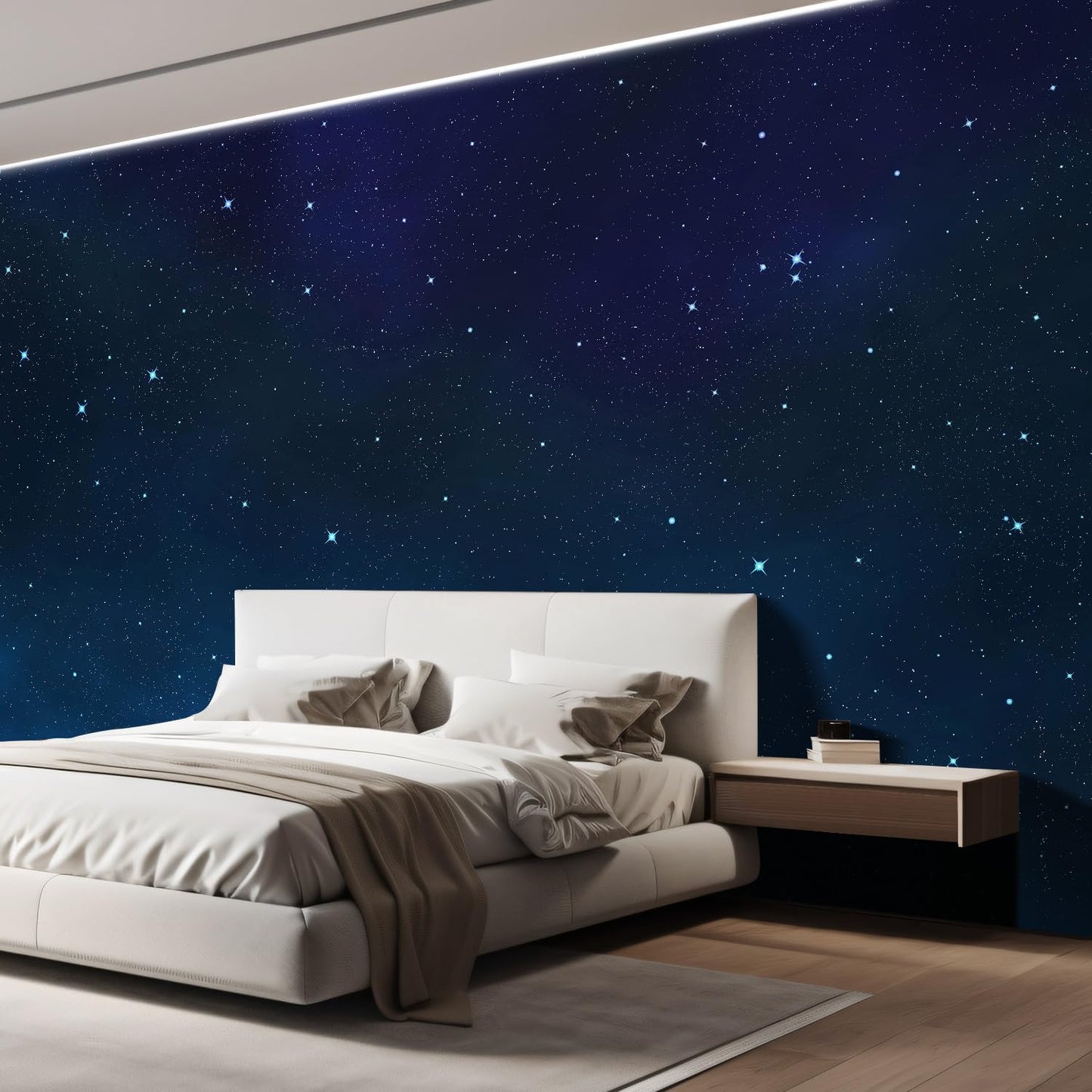 wall26 Large Wall Mural Beautiful Scenery of The Starry Night Self-Adhesive Vinyl Wallpaper Removable Wall Sticker - 108x168 inches