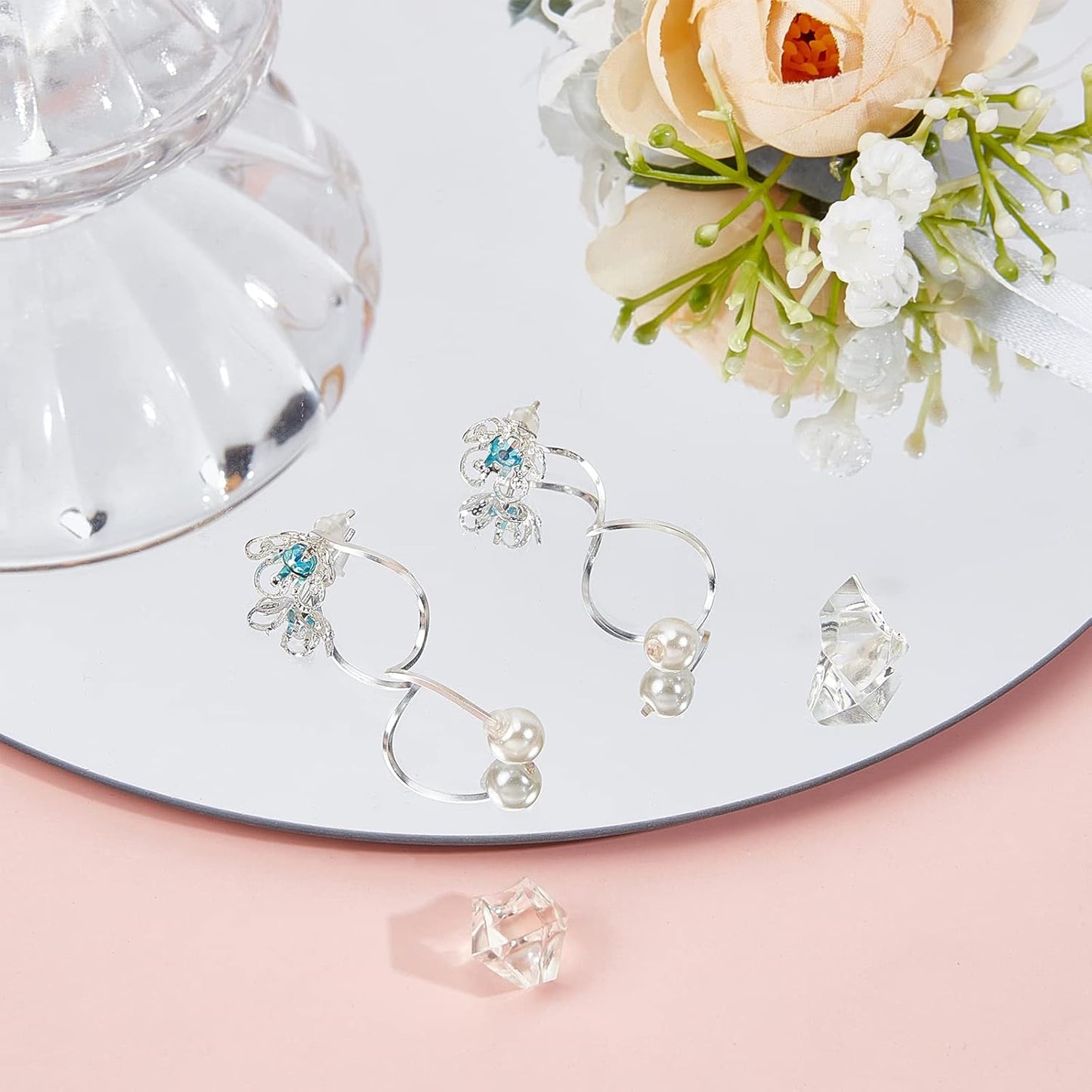 BENECREAT 20 Gauge 16 Feet Brass Square Wire, Silver Brass Wire for Jewelry Beading Craft Work