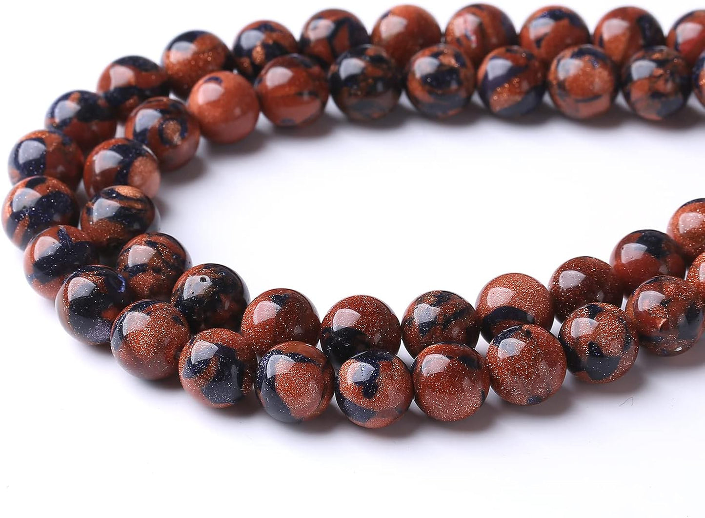 32PCS 12MM Sandstone Beads Energy Healing Beads for DIY Jewelry Bracelet Necklace Making for Jewelry Making 15Inch