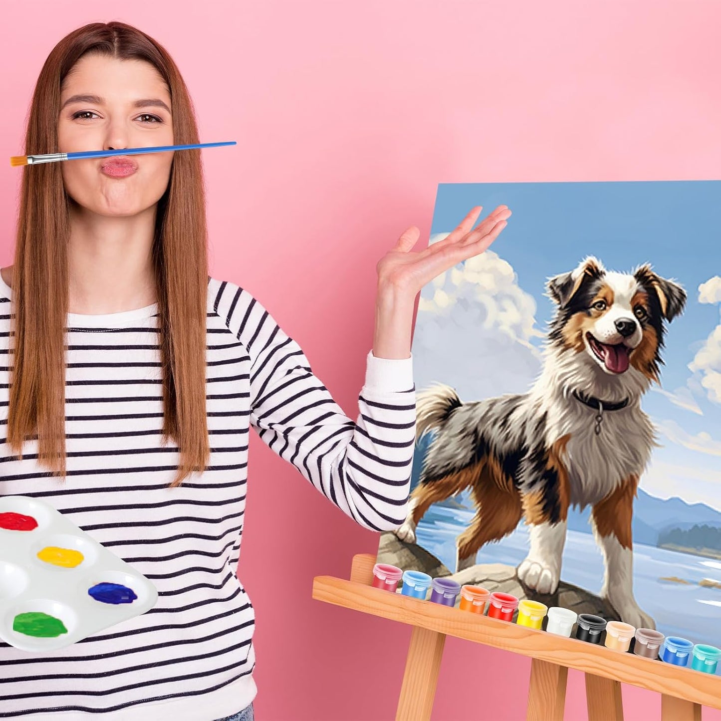 Zhanmai 12 Pack Pre Drawn Canvas for Painting Sip and Paint Kit 8" x 10" Paint Party Set Canvas Painting Pre Printed Canvases for Party Favor DIY Virtual Adult's Date Night(Animals)