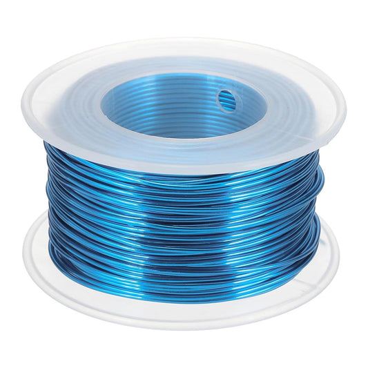 uxcell 18 Gauge / 1mm Anodized Aluminum Wire for Jewelry Craft Making, 102 Feet Bendable Flexible Wire for DIY Home Decor Gardening Sculpture, Blue