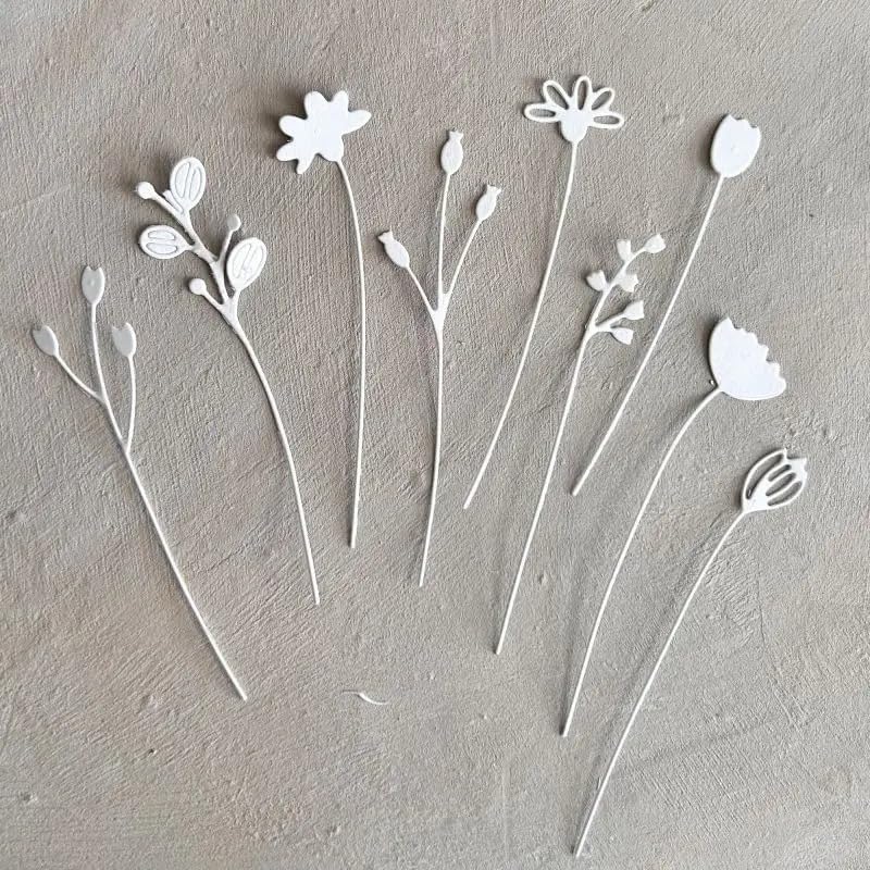 Lapoo Metal Cutting Die for Scrapbooking, 3D Backgrounds Frame New Cutting Dies DIY Album Card Making Decor Paper Craft Metal Die Cuts Party Wedding Decorations (Herbal B 4.3 x 3.2 in)