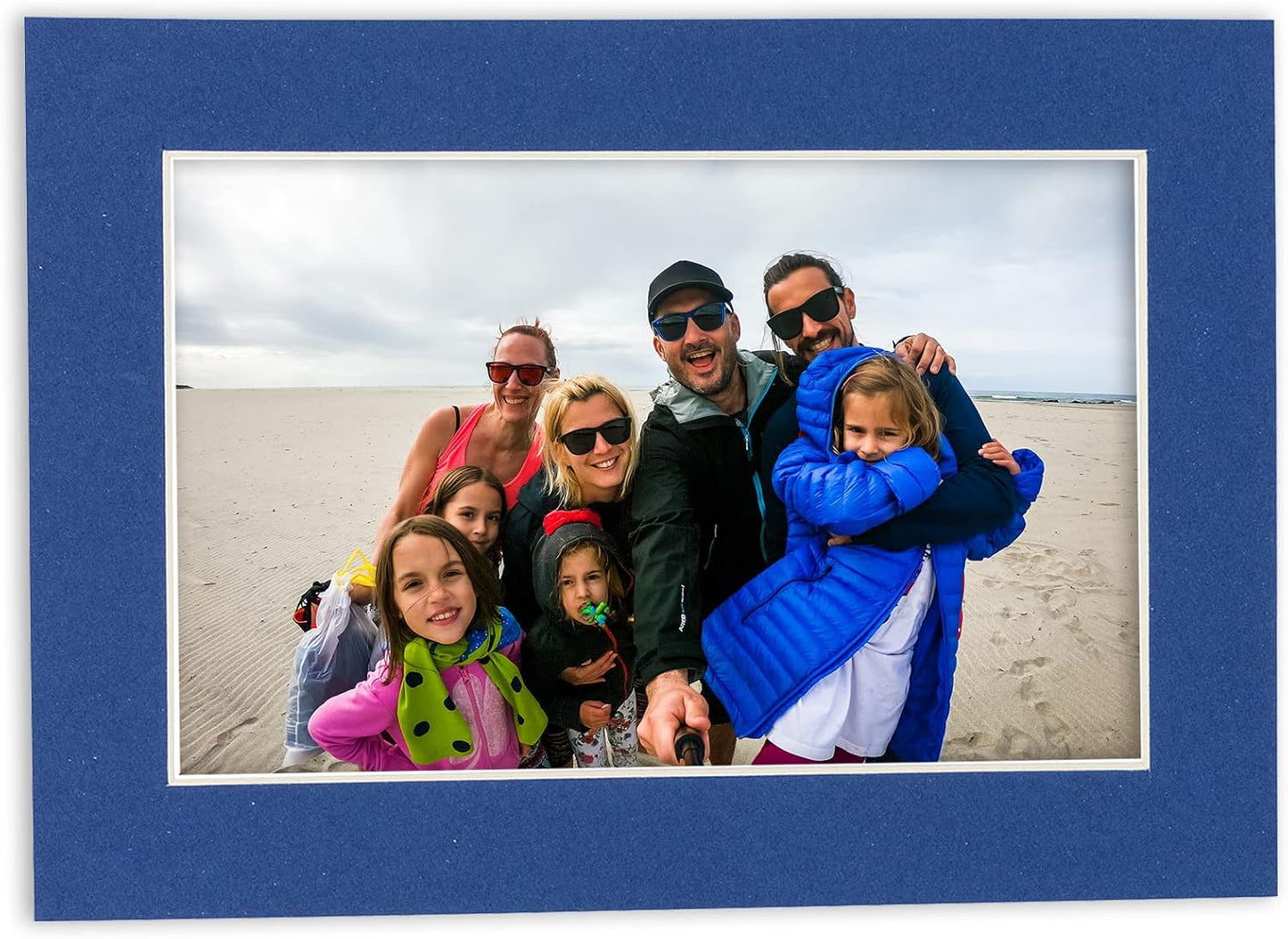 11x14 Mat for 8.5x11 Photo - Precut Bottle Blue Picture Matboard for Frames 11 x 14 Inches - Bevel Cut to Display Art 8.5 x 11 Inches - Acid Free Pack of 10 MATS with Backing Boards & Clear Bags