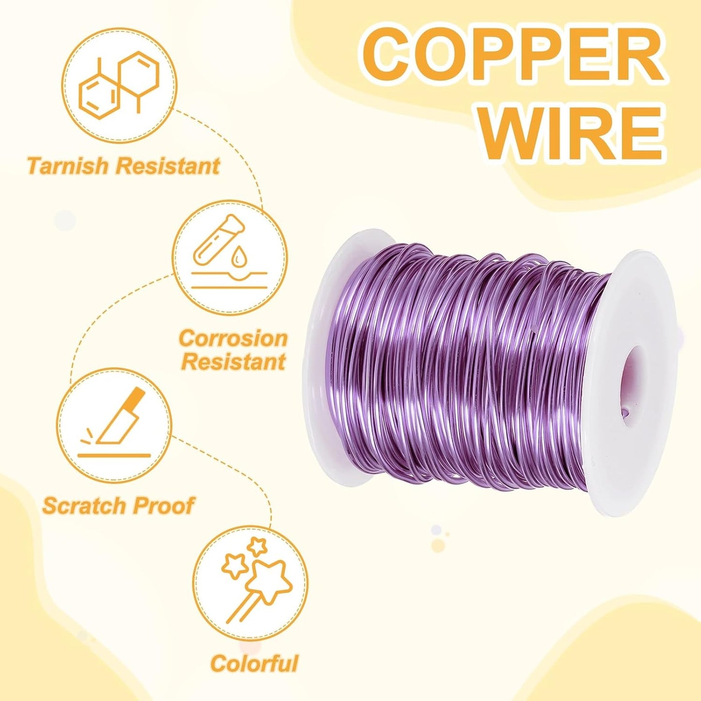 uxcell 12 Gauge / 2mm Anodized Aluminum Wire for Jewelry Craft Making, 102 Feet Bendable Flexible Wire for DIY Home Decor Gardening Sculpture, Light Purple
