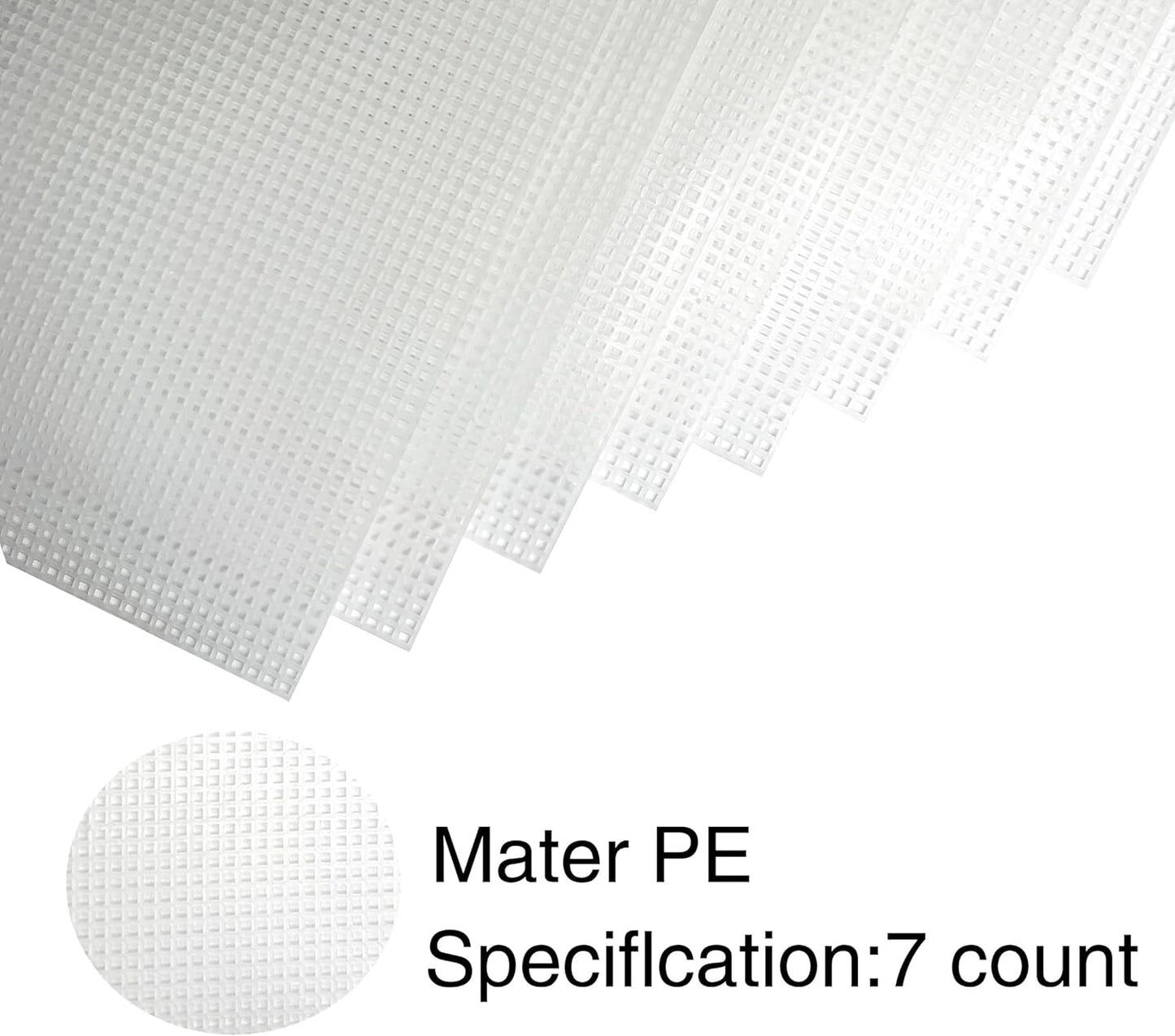 8 Plastic mesh Canvas Sheets for Embroidery Crafts, Acrylic Yarn Crafts, Knitting and Crochet Projects (9.92 x 13 inches, 10 Knitting Needles Included, Clear Color)