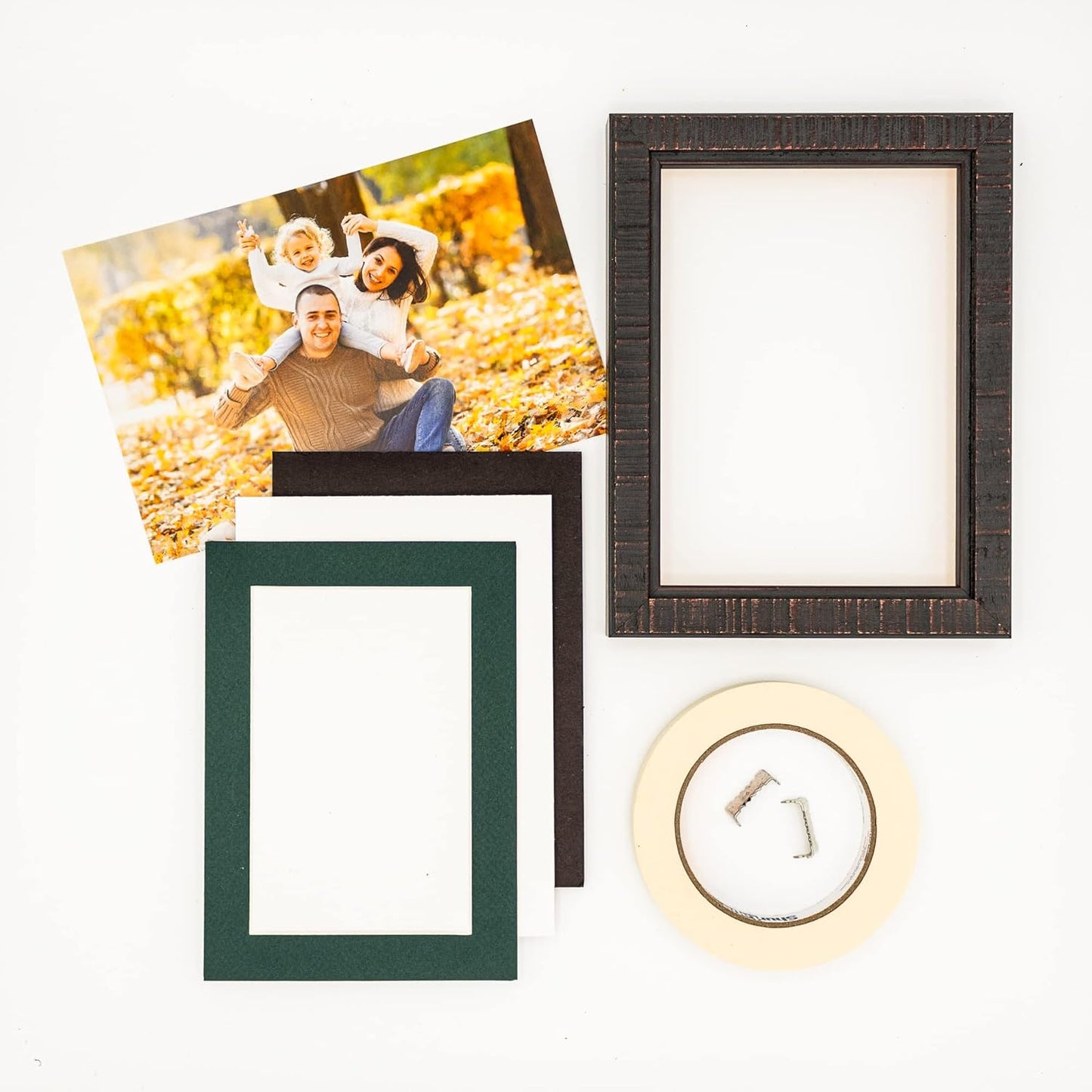 Pack of 25 Acid Free 11x14 Mats Bevel Cut for 8.5x11 Photos - Forest Green Precut Matboards For Pictures, Photos, Framing - 4-ply Thickness