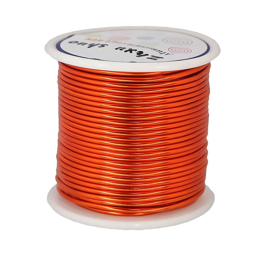 12 Gauge(2mm) Aluminum Wire 35 Yards Anodized Metal Wire for Bonsai Armature Crafting Sculpting Jewelry Craft Making Beading Floral (Orange, 12 Gauge)