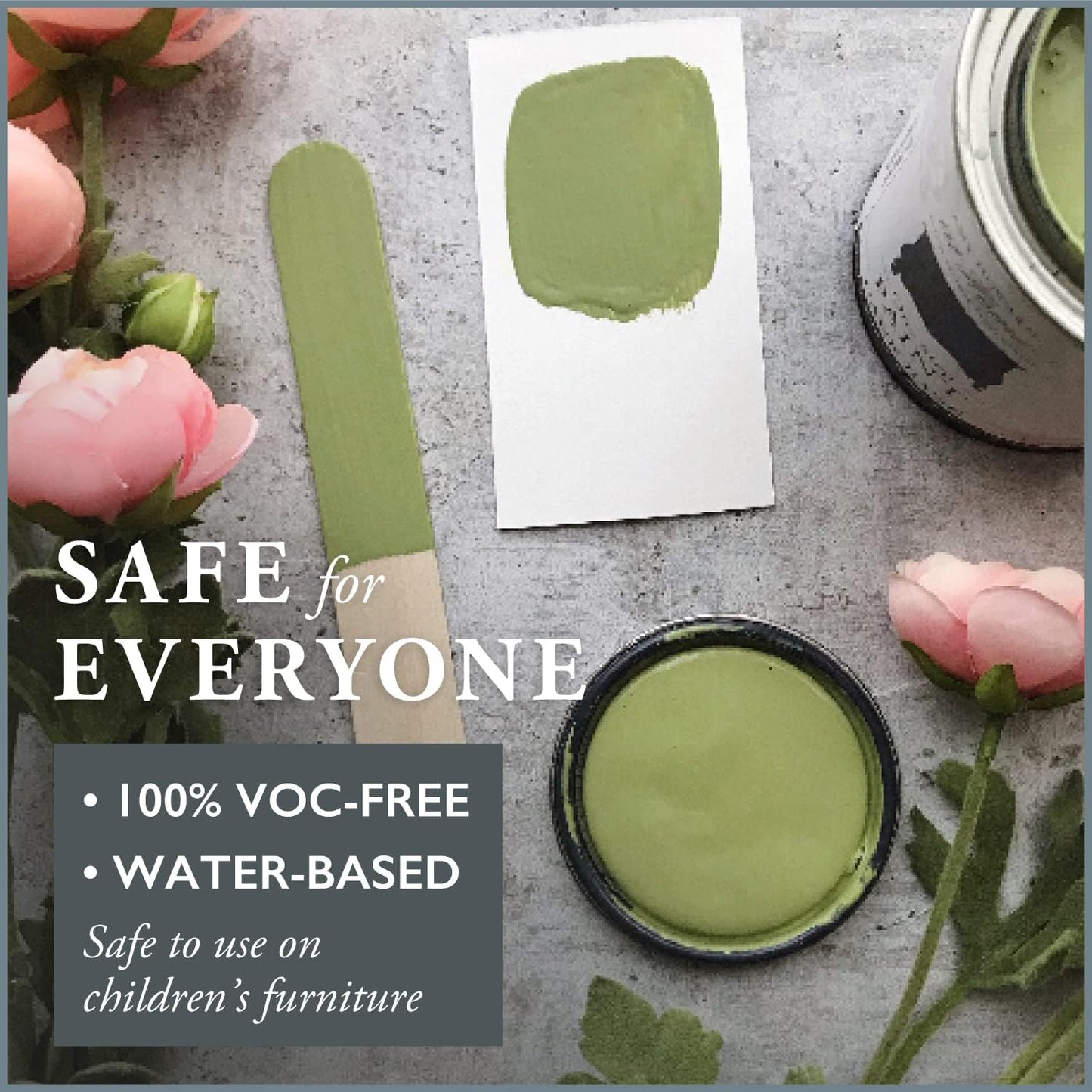 AMY HOWARD AT HOME Chalk-Based One Step Paint for Furniture, Cabinetry, Decor, Finish, and More | No Stripping, Sanding, or Priming | Medium Base | 16 Ounce | Dunavant Green