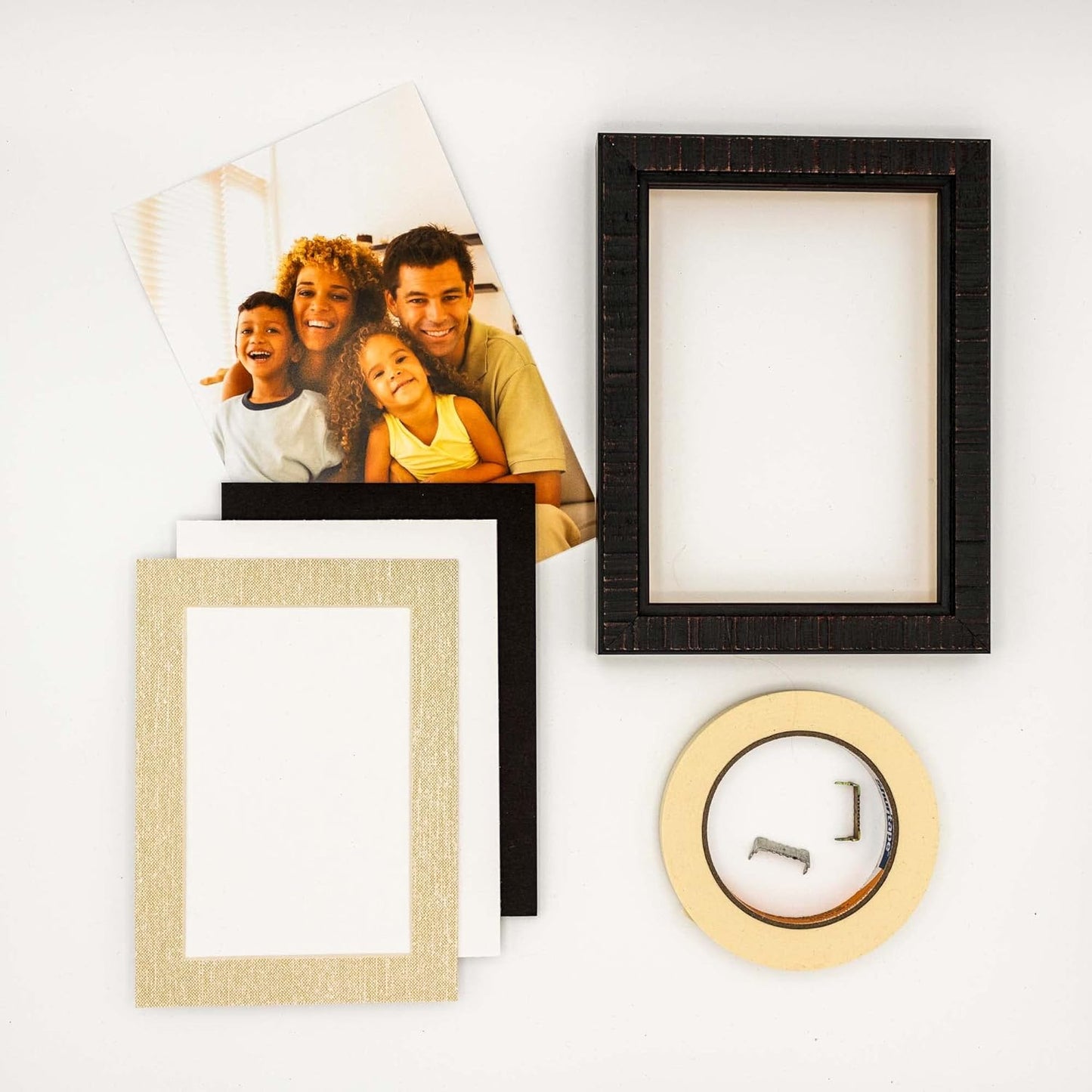 11x14 Mat Bevel Cut for 8.5x11 Photos - Acid Free Fresh Linen Canvas Precut Matboard With Backing Board and Crystal Clear, Self Seal Mat Bag - For Pictures, Framing - 4-ply Thickness