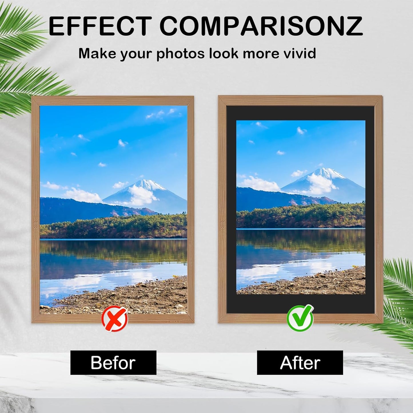 15 Pack 12x16 Black Picture Mats, Frame Mattes for 9x12 Pictures Display Photo Frame Mat Core Bevel Cut Mat Board Show Kit for Photos, Prints, Artworks