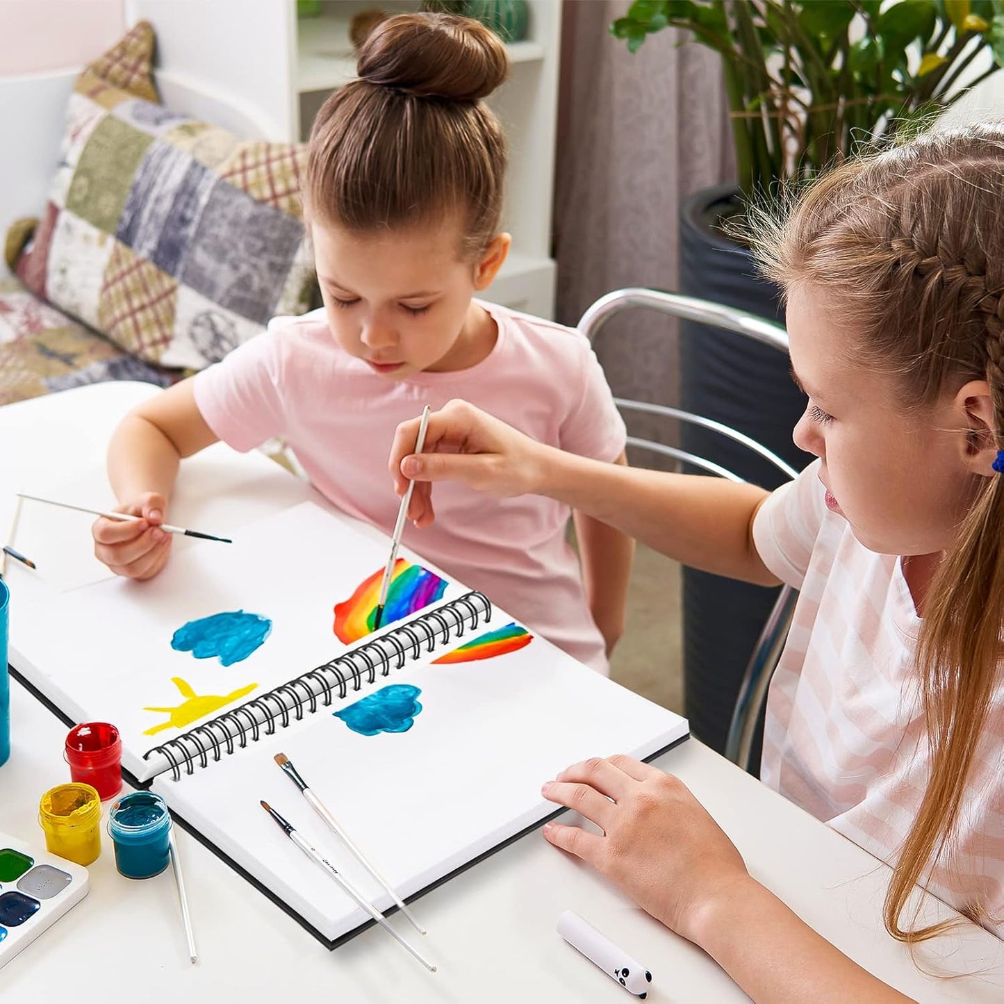 Bianyo Mixed Media Paper Pad, A4 (8.26" X 11.69"), 60 Sheets/Each, 123 LB/200 GSM, Pack of 1 Pad, Spiral-Bound Pad, Ideal for Wet & Dry Media Like Art Marker, Watercolor, Acrylic, Pastel, Pencil