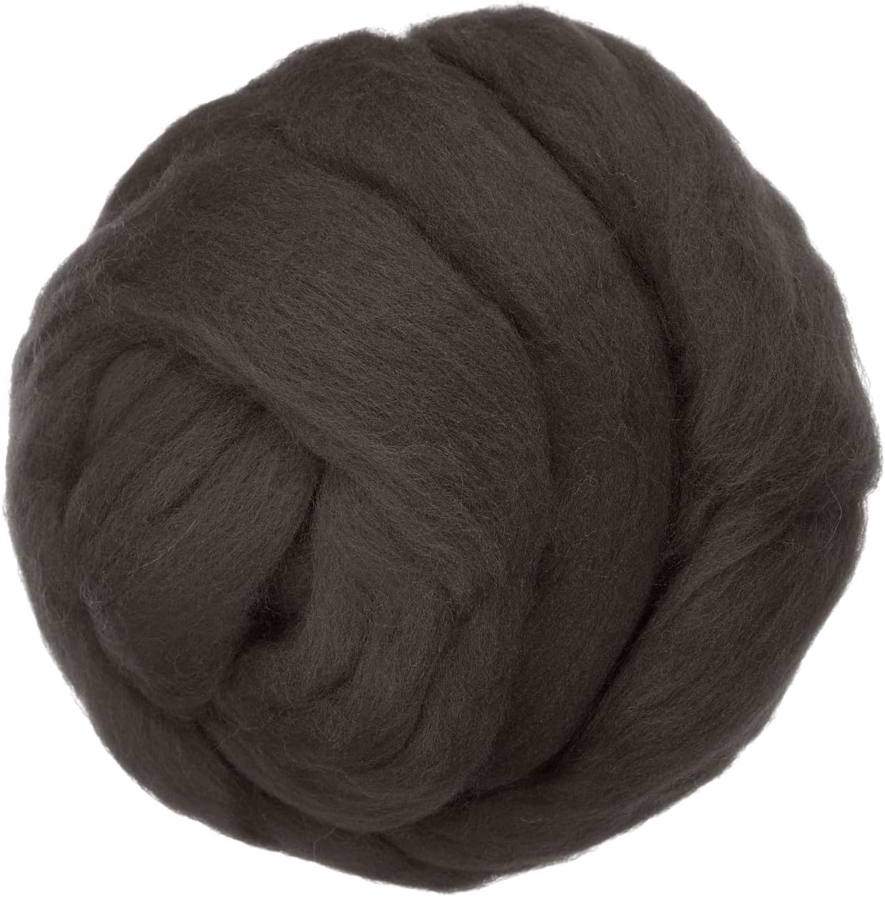 PATIKIL Wool Roving Yarn, 150G/5.3OZ Soft Felting Wool Pure Chunky Roving Yarn Bulk for Needle Felting Knitting Blanket Spinning Weaving DIY Craft, Dark Gray