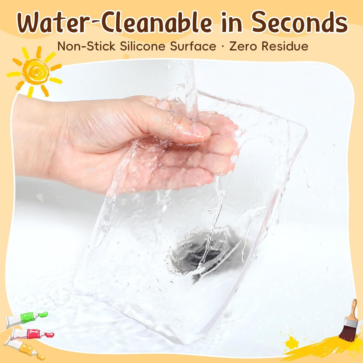 Threlaco 8 Pack Monoprinting Print Plates 5 x 7 Inch Reusable Silicone Plate Class Printing Plates for Press Art Printmaking for Card Making, Scrapbooking, Art Craft Scrapbooking and Journaling