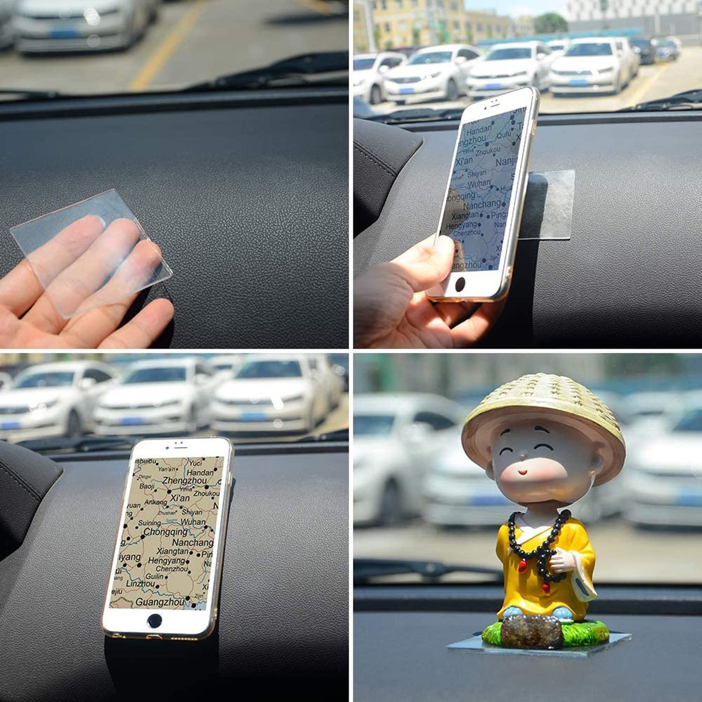 BRAVESHINE Double Sided Wall Adhesive Tape - 32 Pack Heavy Stick on Mounting Tape - Removable Washable Nano Tape for Crafts, Non-Slip Carpet, Picture Hanging Home Office Classroom Use - Round 1.1Inch