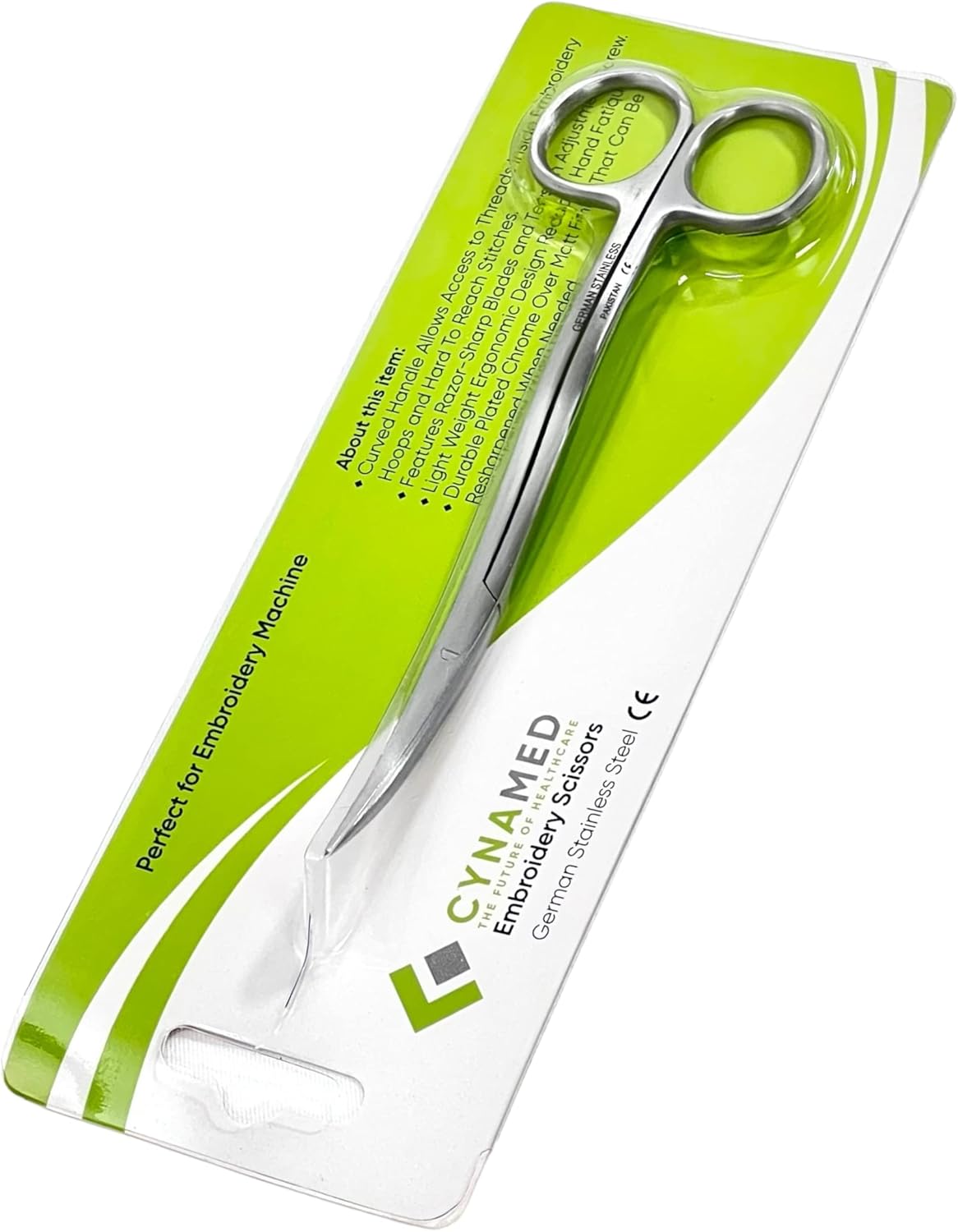 1 EA Professional Large Double-Curved Machine Embroidery Scissors - 6" Double curved bent handle -Stainless Steel Embroidery Scissors Supplies