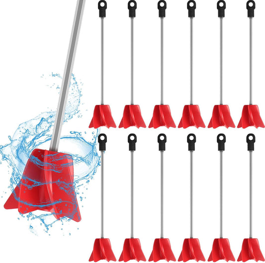 Loosh 12 Pcs 11 Inch Paint Stirrer for Drill, Paint Mixer Attachment, Helix Epoxy Mixer for Concrete Resin Silicone Stirrer Paddle Works with Most Drills