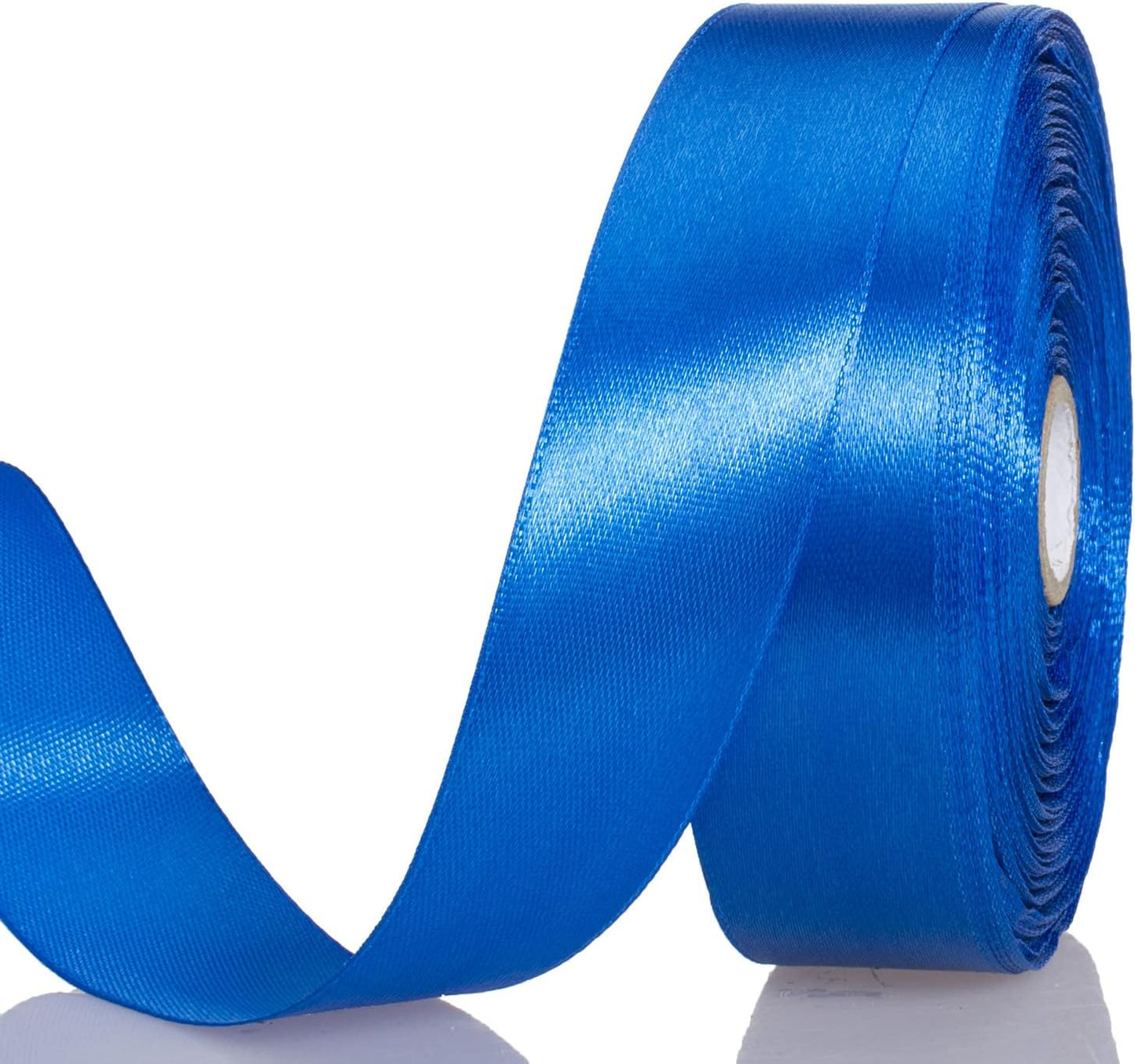 1 Inch Royal Blue Solid Satin Ribbon, 50 Yards Craft Fabric Ribbon for Gift Wrapping Floral Bouquets Wedding Party Decoration