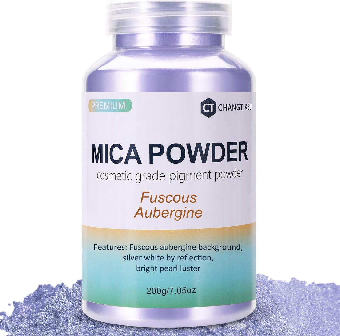 Mica Powder,7.05OZ（200g）,Fuscous Aubergine Mica Powder Pigment for Epoxy Resin，Lip Gloss，Car Paint，Dye，Soap Making，Nail Polish,Epoxy Resin,Candle Making,Bath Bombs