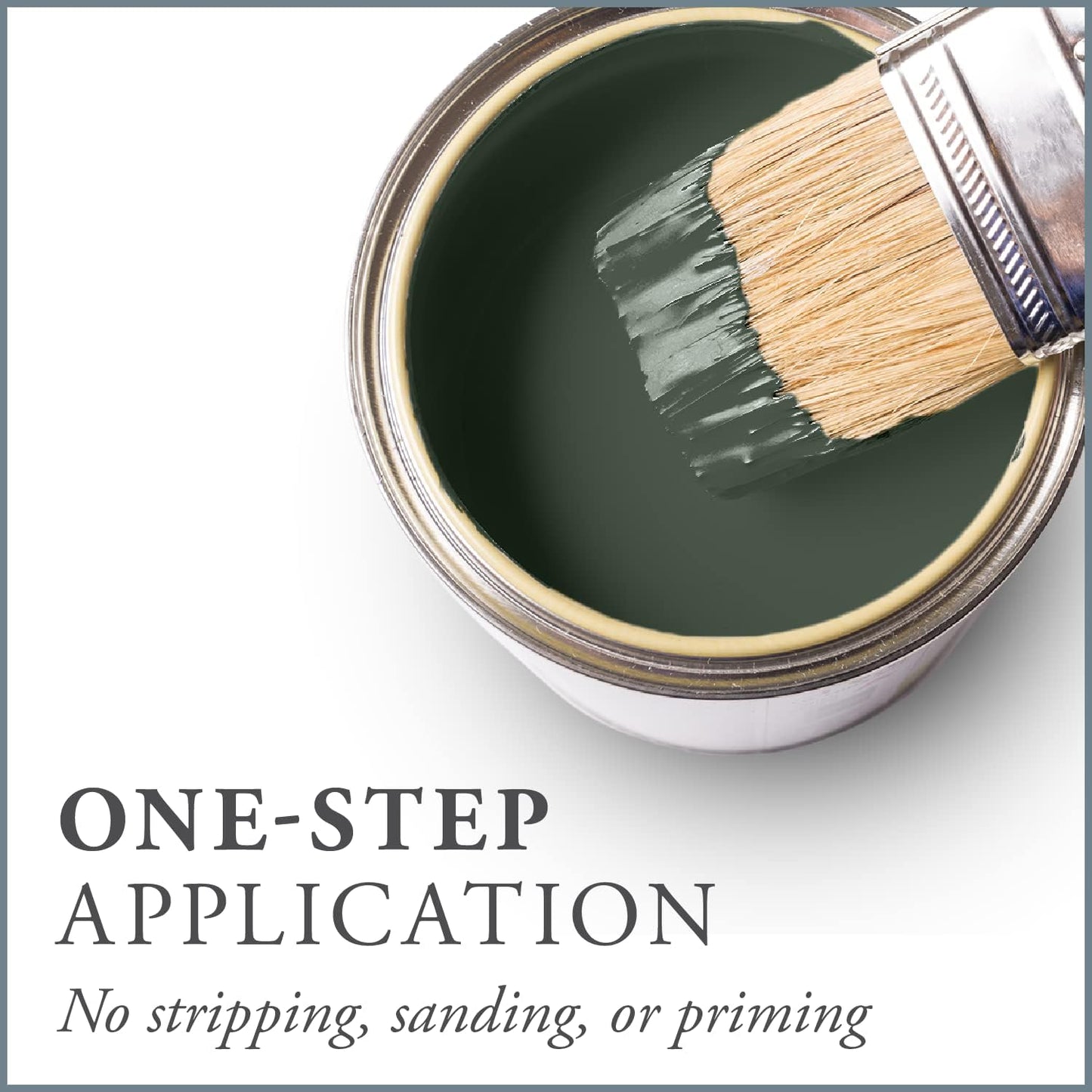AMY HOWARD AT HOME Chalk-Based One Step Paint for Furniture, Cabinetry, Decor, Finish, and More | No Stripping, Sanding, or Priming | Dark Base | 16 Ounce | Cherbourg