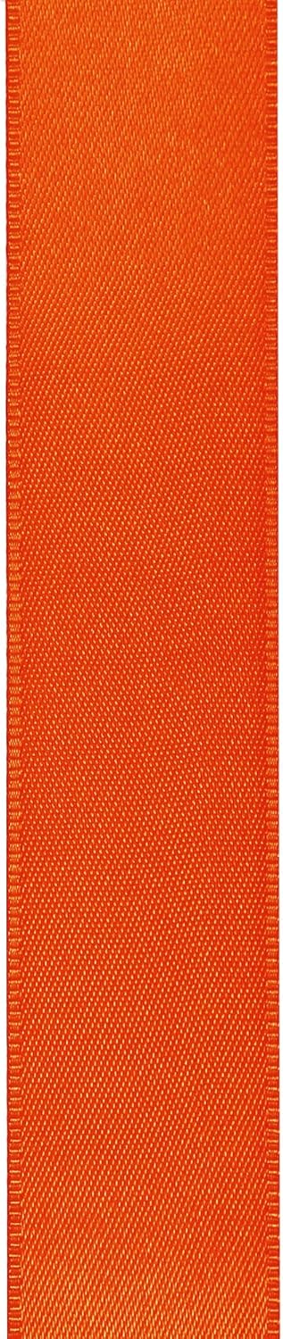 LIUYAXI Torrid Orange Satin Ribbon, Double Faced 1/2" X Continuous 25 Yards Ribbons Perfect for Gift Wrapping Bows Bouquet Wedding Craft and More