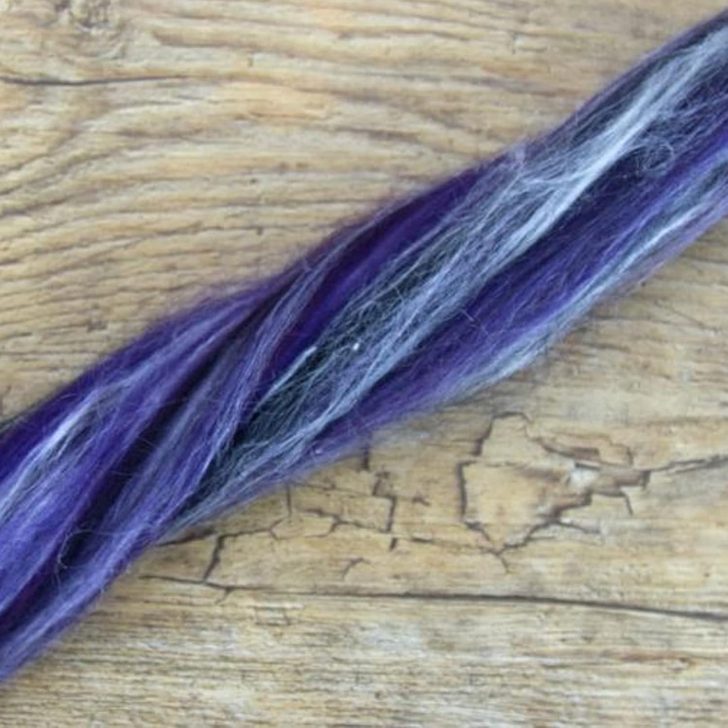 Revolution Fibers – Constellation Range Roving (8 Ounces) | Multicolored Tonal Blend of 70% Dyed Merino and 30% Tussah Silk Combed Top | Soft Fiber for Felting, Spinning, Knitting (Taurus Purple)