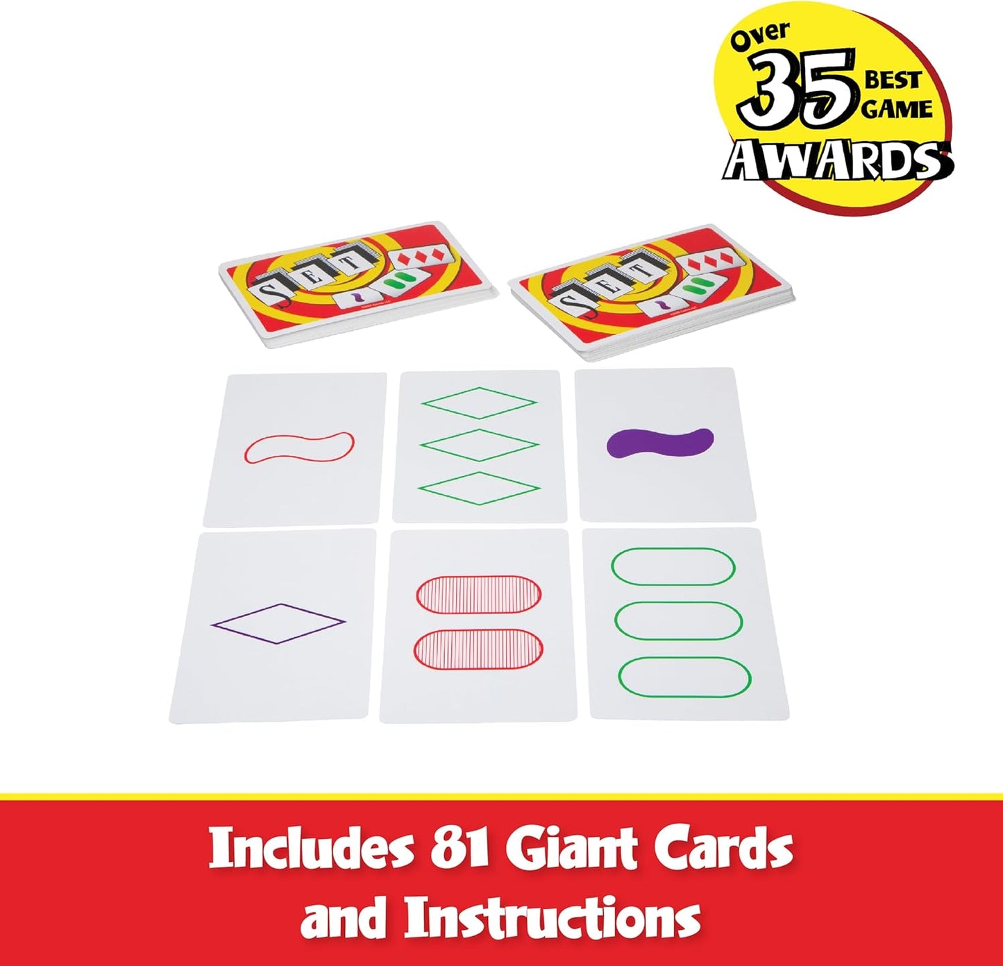 Set Giant Card Games for Kids - Jumbo Playing Cards
