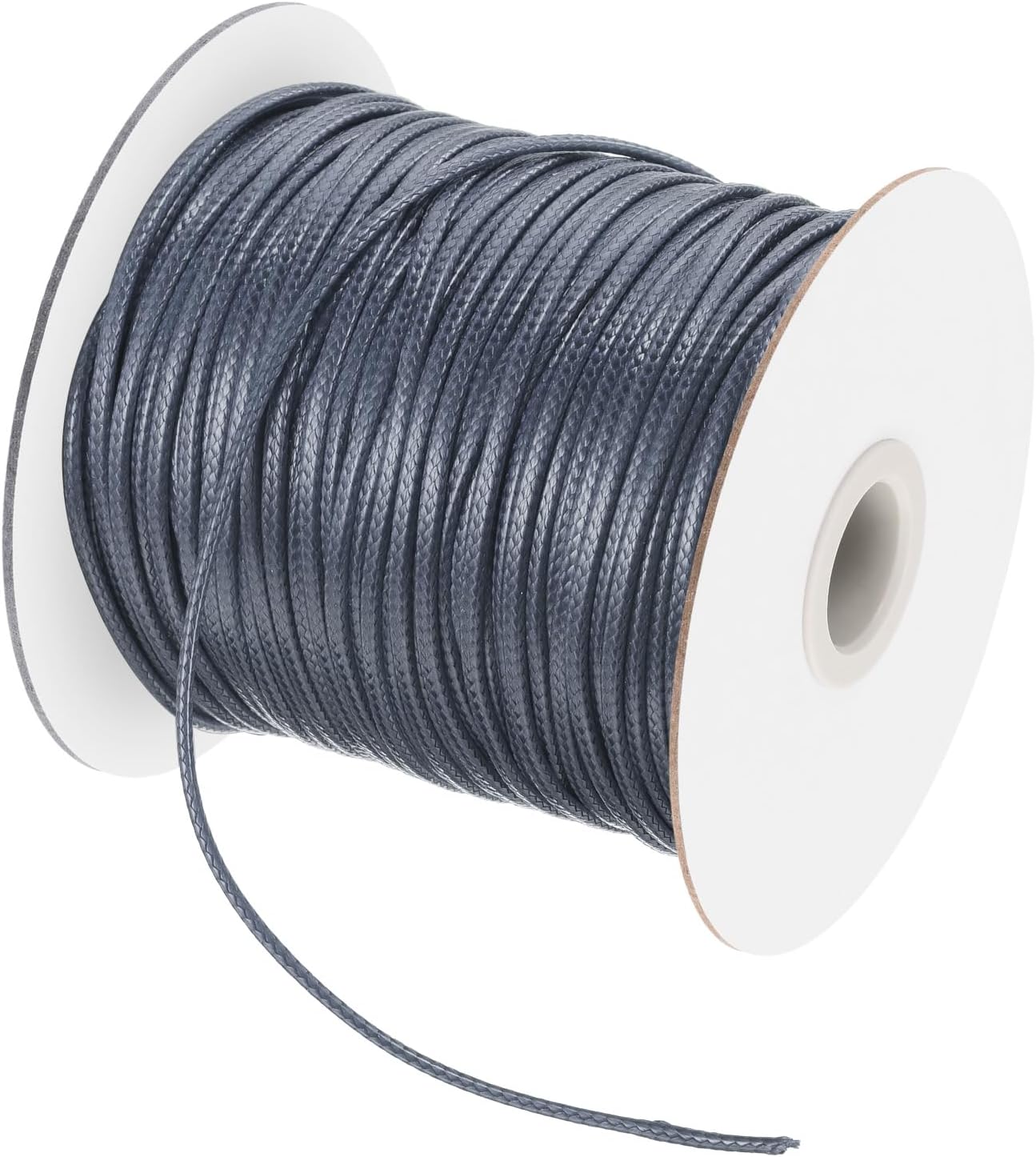 MECCANIXITY Waxed Cord 3mm Waxed Polyester Cord 44 Yard Wax String for Bracelet Making, Necklaces, Beading, Jewelry Making and DIY Crafts(Dark Grey)