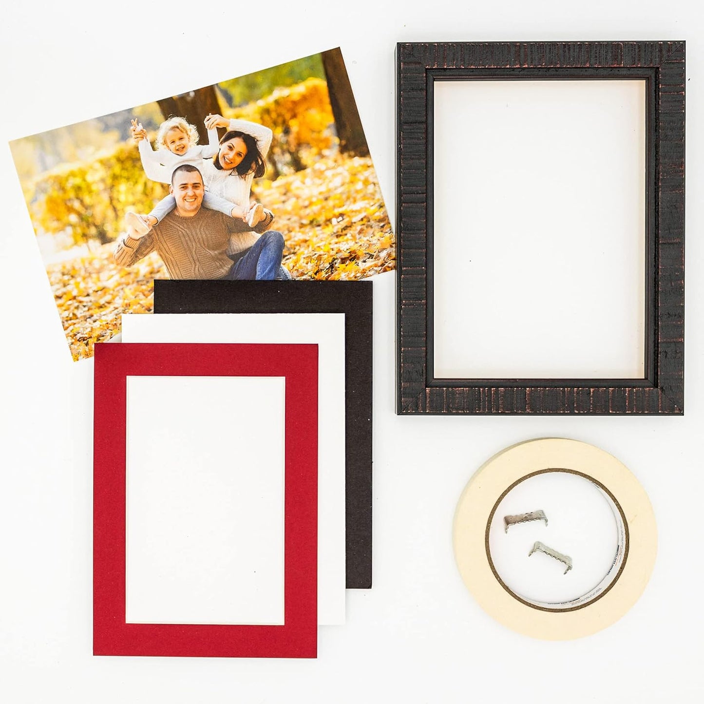 5.5x8.5 Mat for 8.5x11 Frame - Precut Mat Board Acid-Free Deep Red 5.5x8.5 Photo Matte For a 8.5x11 Picture Frame, Premium Matboard for Family Photos, Show Kits, Art, Picture Framing, Pack of 1 Mat
