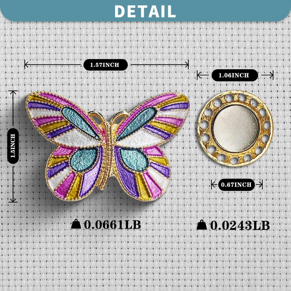 Magnetic Needle Minder Magnet Embroidery Accessories and Supplies Embroidery Needle Holder Cross Stitch Holder Needlework Supplies (Cardinal) (Butterfly)