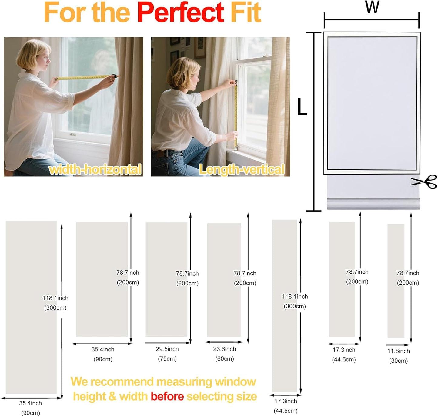 Window Privacy Film Decorative for Front Door, Bathroom Static Cling Stained Glass Sticker Opaque Heat Control UV Blocking Non-Adhesive for Home Windows 11.8x78.7inch