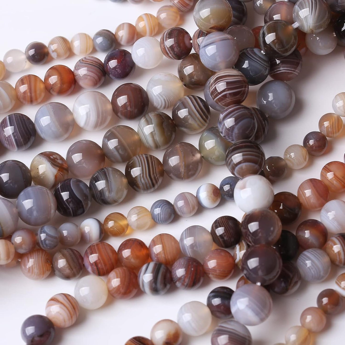 60PCS 6MM Red Coffee Agate Beads-Multicolo Stone Beads Energy Healing Beads for DIY Jewelry Bracelet Necklace Making for Jewelry Making15Inch