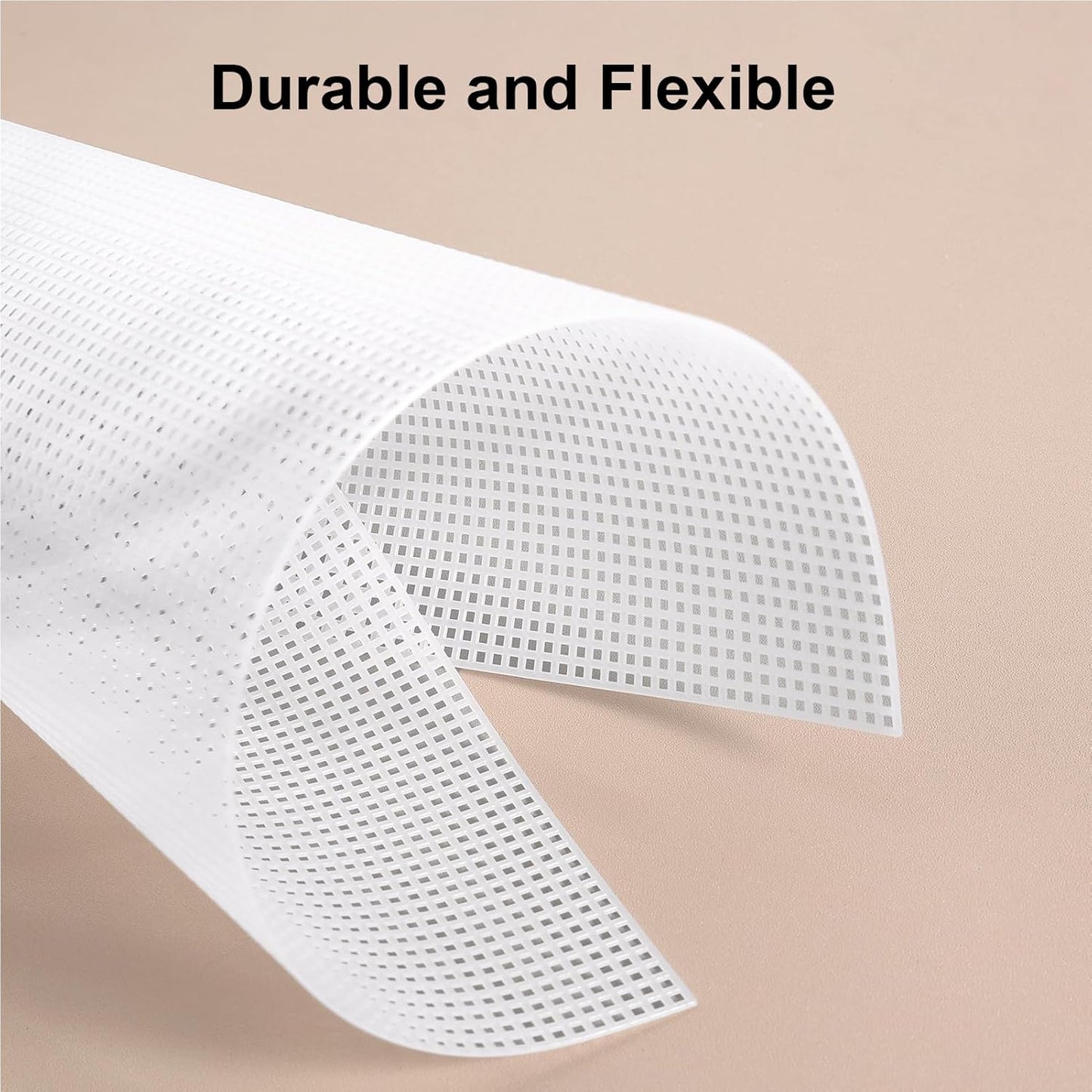 Pllieay 10PCS 7 Count Plastic Canvas Sheets, 10.2x13.2 inch Plastic Mesh, Eye Mesh for Embroidery, Acrylic Yarn Crafting, Knit and Crochet Projects, Make Aquarium Dividers(with 5Pcs Weaving Needles)